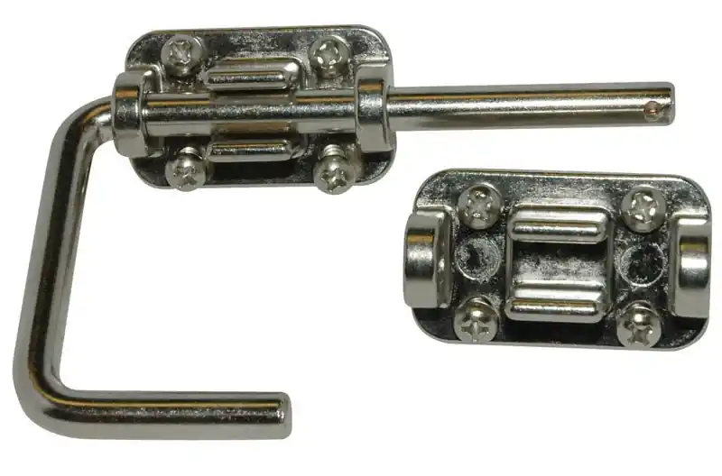 Chrome Metal Sliding Glass Door Security Latch 2 In. Model 10355c