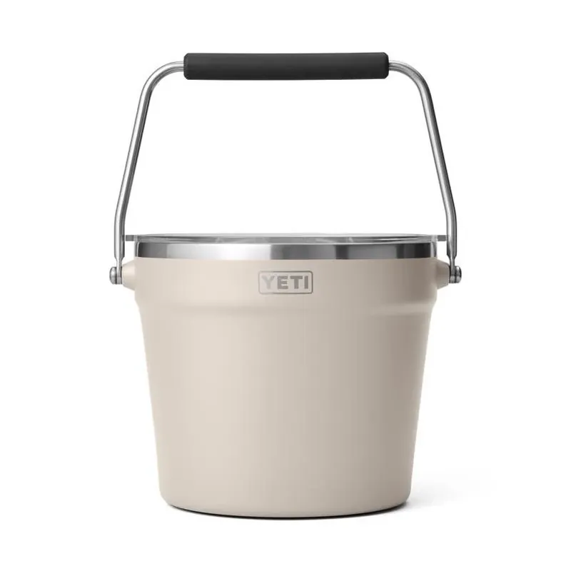 YETI Rambler Cape Taupe Insulated Stainless Steel Drink Bucket – 9" Height, Dishwasher‑Safe