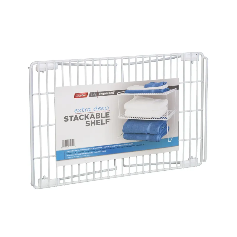 Life Organized 12 In. H X 8-3/4 In. W X 19-3/4 In. L Pe Coated White Stackable Shelf