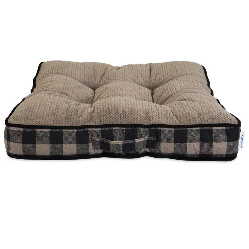 Petmate Holly Brown Fiber-Filled Pet Bed – 28" Square