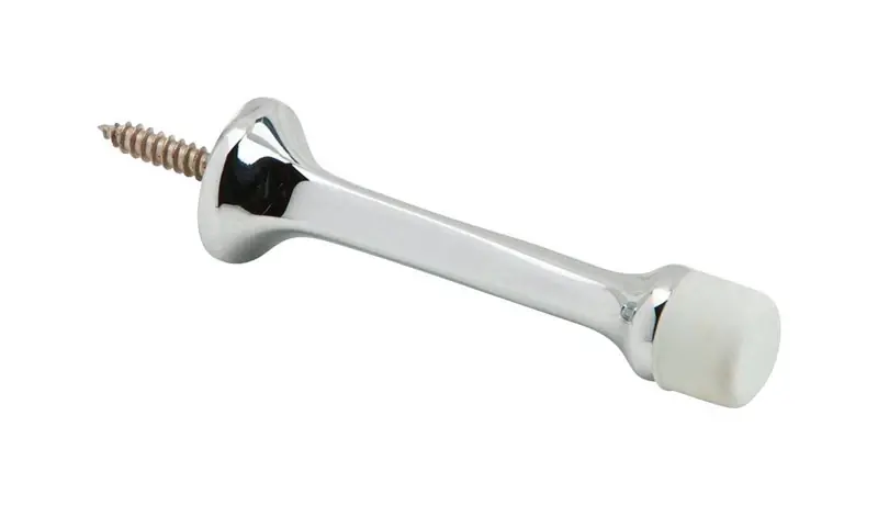 3-1/8 In. W X 7/8 In. L Bright Chrome Solid Brass Door Stop