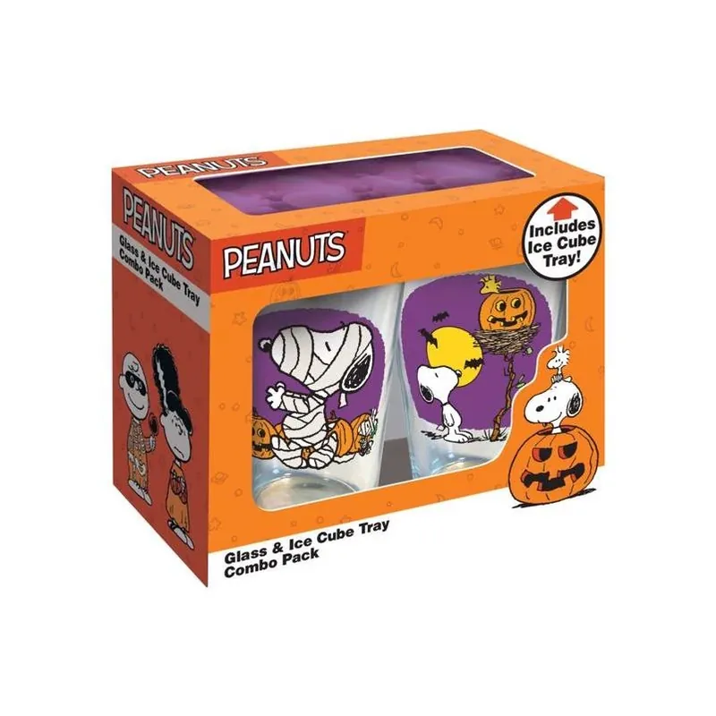 NMR Peanuts Halloween Glass Ice Tray – Festive Ice Cube Molds