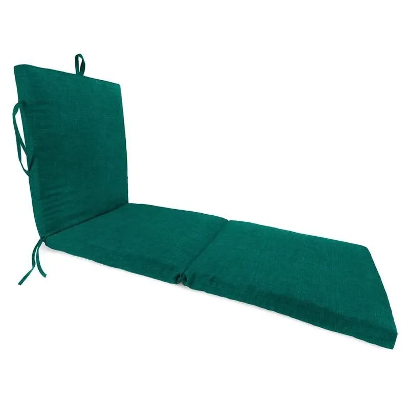 Jordan Green Polyester Outdoor Chaise Lounge Cushion – 25×21×72 In.