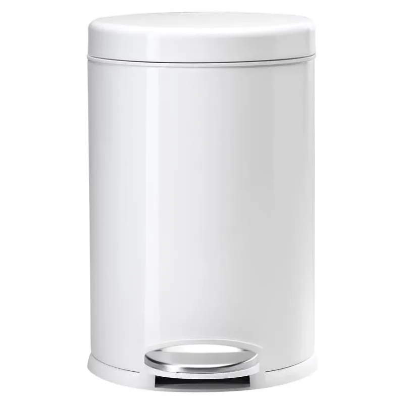 Simplehuman 4.5‑L White Stainless Steel Step‑Pedal Trash Bin