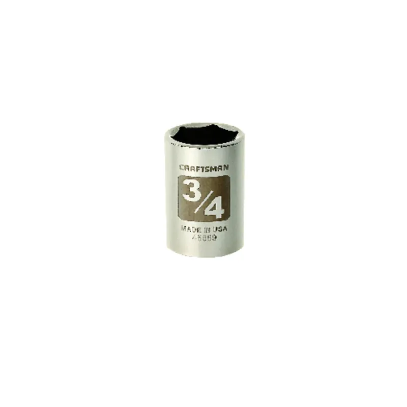 3/4 In. X 1/2 In. Drive Sae 6 Point Standard Socket - 1 Piece