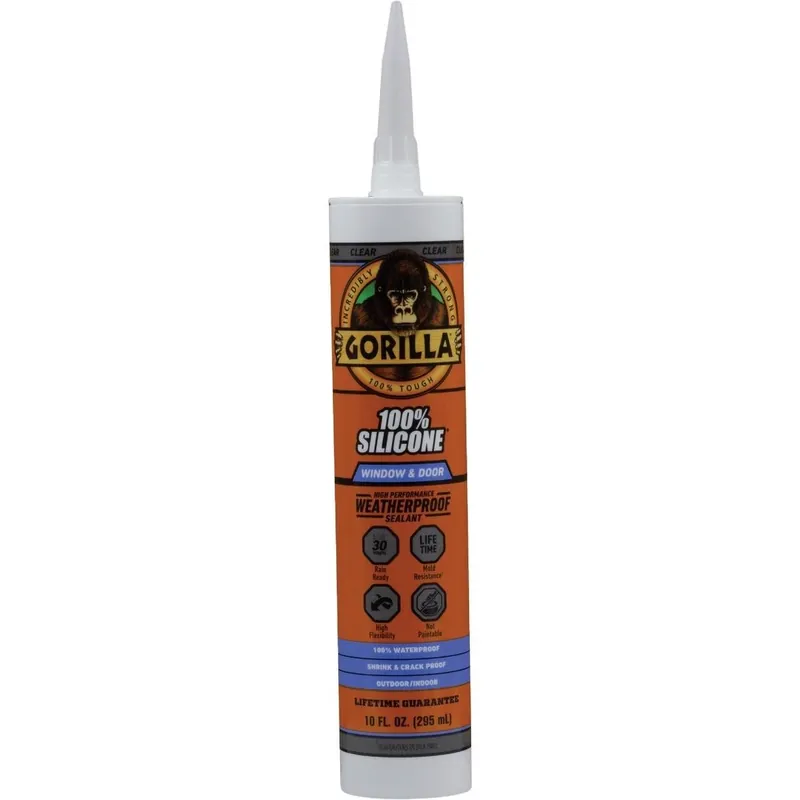 Clear 10‑oz Gorilla Silicone Sealant For Windows & Doors