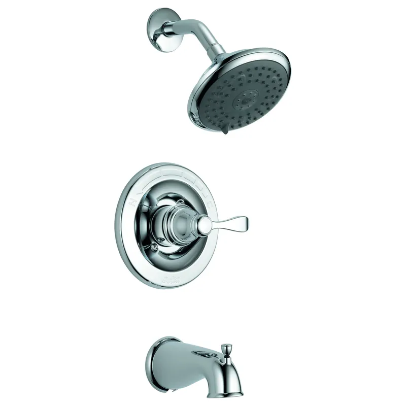 Porter Chrome Single-handle Lever Tub & Shower Faucet With Multichoice Valve
