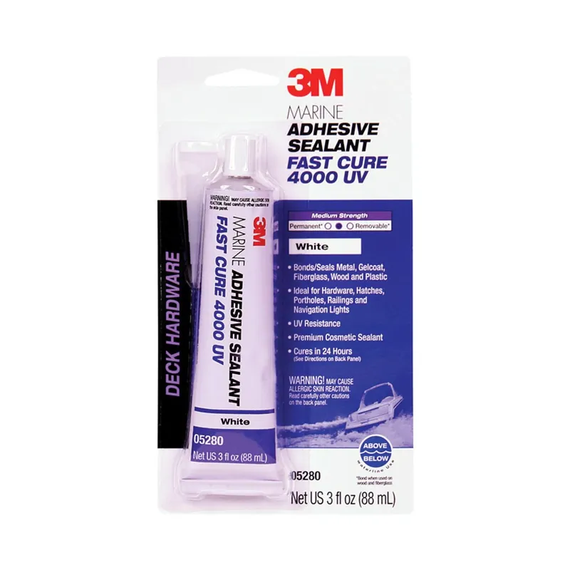 Marine Adhesive Sealant 3 Oz - Tough, Flexible, Uv Resistant For Marine Applications