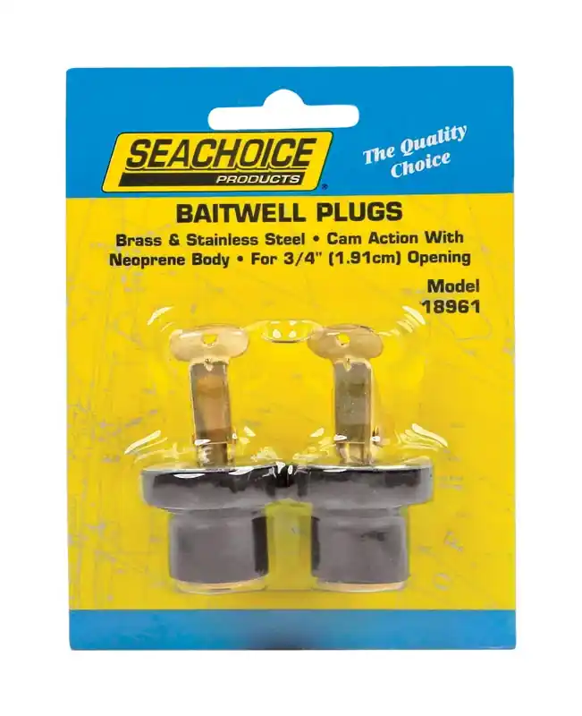 Seachoice Stainless Steel 3/4 In. W Deck And Baitwell Plugs 2 Pk