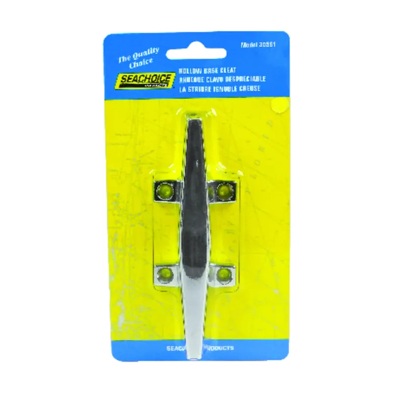 Seachoice Chrome-Plated Zinc 3/4 In. L X 4 1/2 In. W Hollow Base Cleat 1 Pk