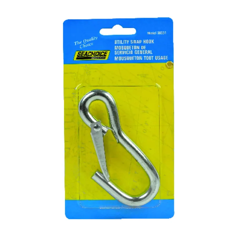 Seachoice Zinc-Plated Steel 4-1/2 In. L Utility Snap Hook 1 Pk