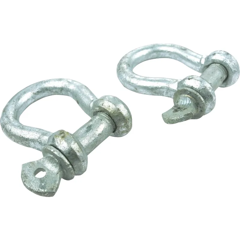 Seachoice Galvanized Steel 11.5 In. L X 1/4 In. W Shackle 2 Pk