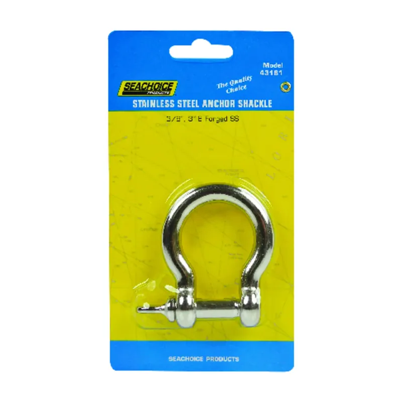 Seachoice Polished Stainless Steel 1 In. L X 3/8 In. W Shackle 1 Pk