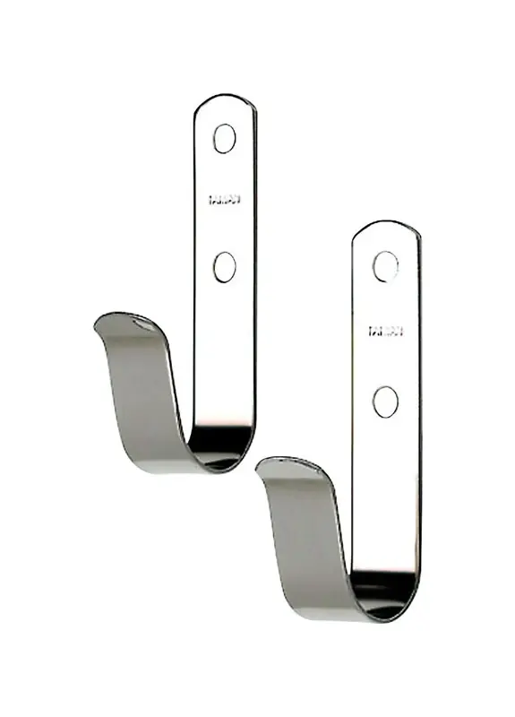 Seachoice Polished Stainless Steel 3-1/2 In. L X 1 In. W Boat Hook Holders 2 Pk