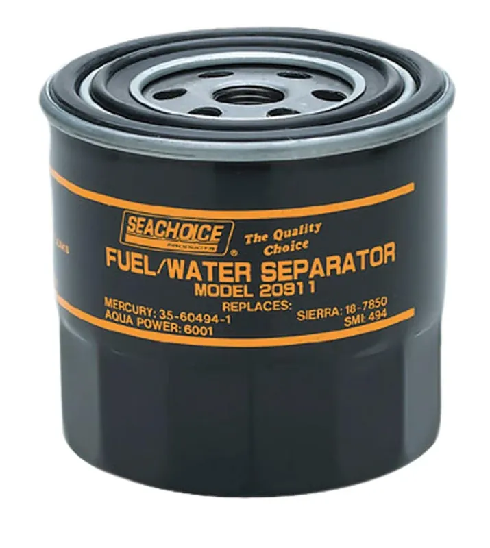 Seachoice Premium Brass Fuel & Water Separator Canister – Marine Engine Protection