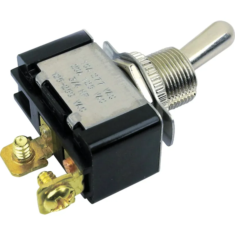 2-position/2-terminal 25a/12v Toggle Switch With Chrome-plated Brass Handle