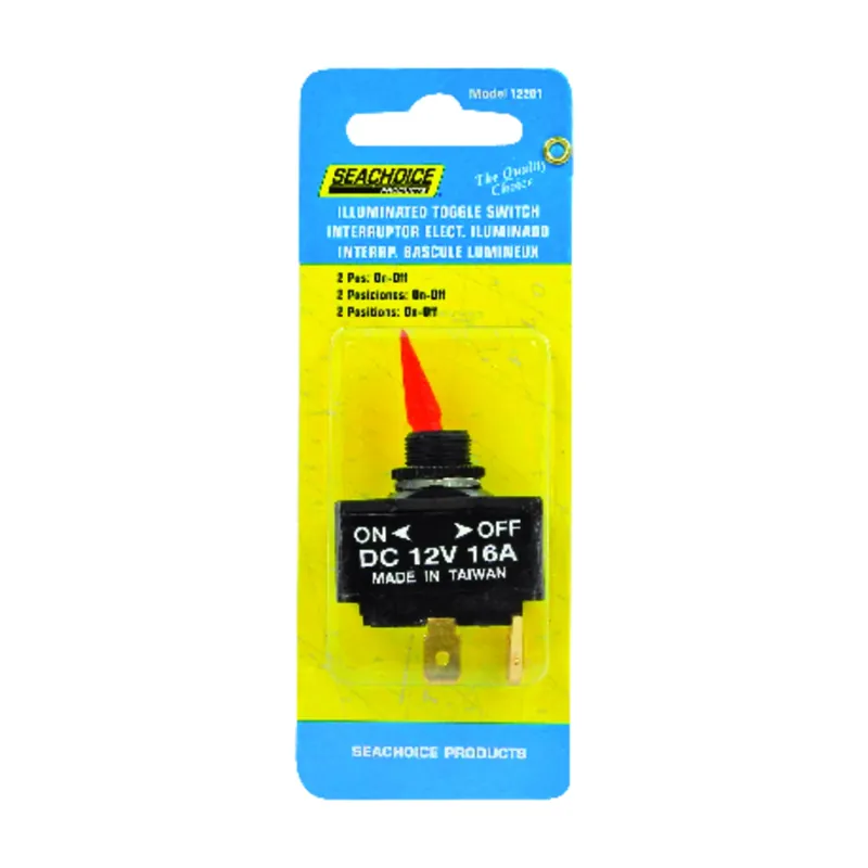 2-position 16a 12v Illuminated Toggle Switch With Locking Ring