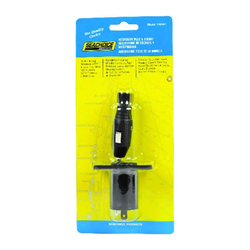 10a 12v Nickel-plated Accessory Plug And Socket Set