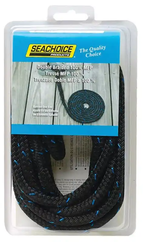 Blue Polypropylene Line Dock 3/8" X 15‘ For Marine Use