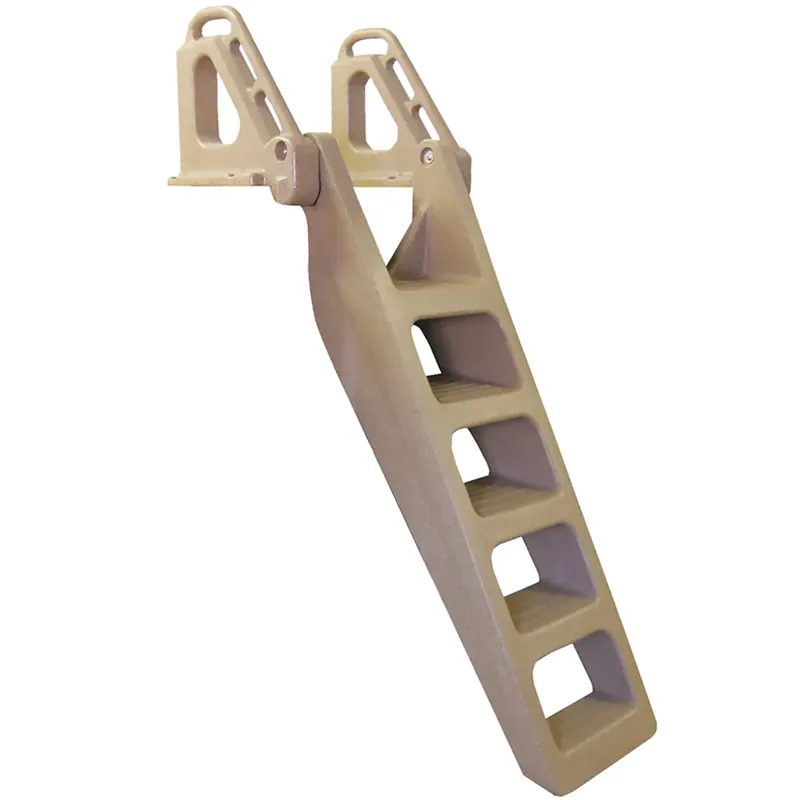 Techstar Dl-5 Brown Plastic 5-step Dock Ladder With Wide Footing