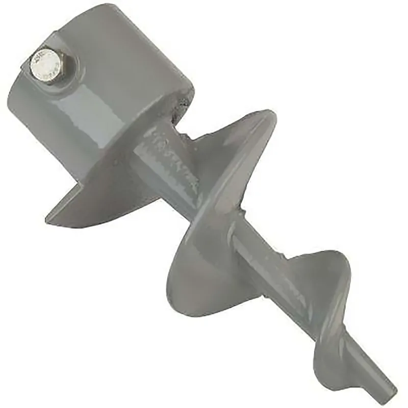 Gray Steel Auger Foot 8 In. Long For Dock Stability A-50006