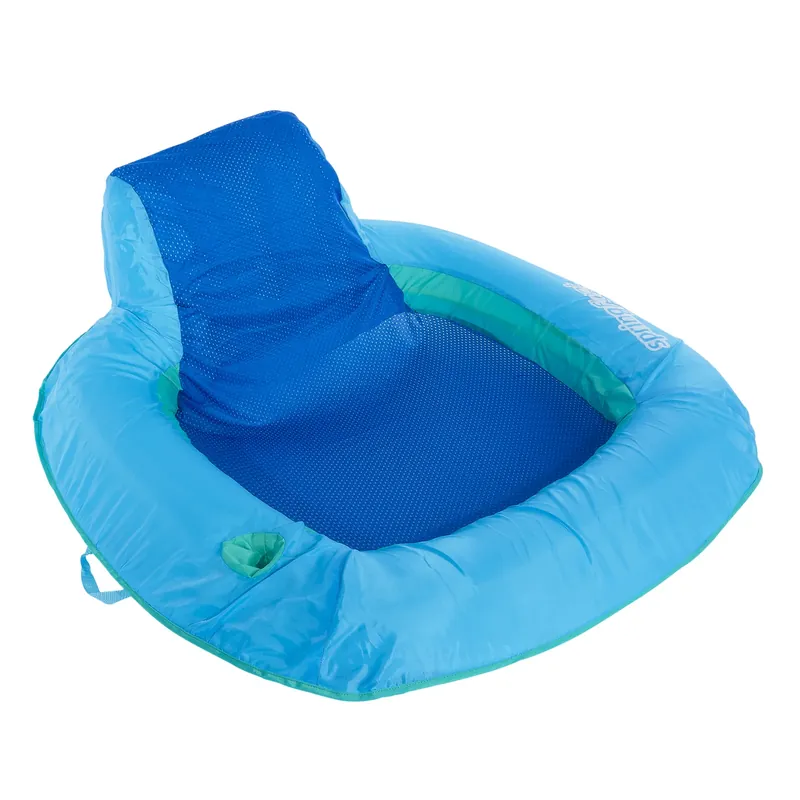 Blue Fabric/mesh Inflatable Mattress Floating Pool Mat - Model 6038976