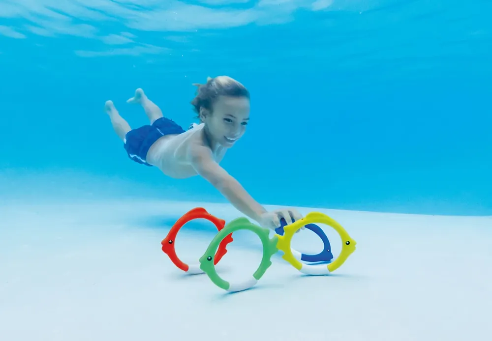Intex Assorted Plastic Fish Ring Pool Diving Toy