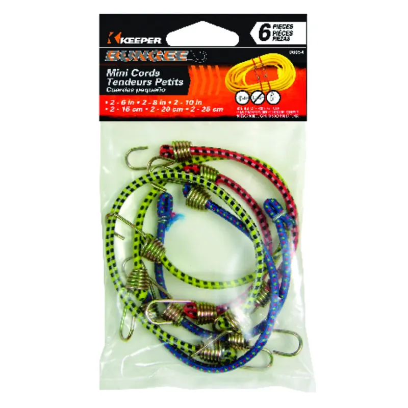 Keeper Assorted Bungee Cord Set Assorted In. L X 0.16 In. 1 Pk