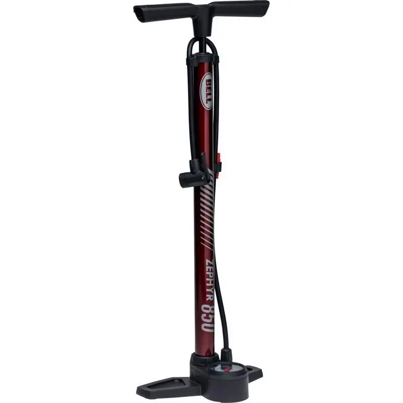 Zephyr 850 Steel Bicycle Floor Pump In Maroon - Durable And Efficient