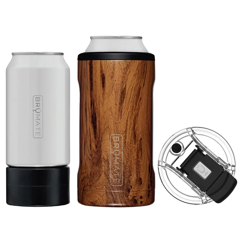 Brumate Hopsulator Trio 16 Oz Walnut Bpa Free Can Insulator With Bevlock