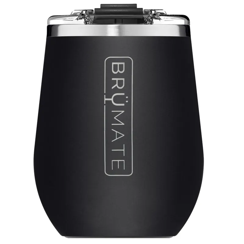 Brumate Uncork‘d 14 Oz Matte Black Insulated Wine Tumbler With Lid