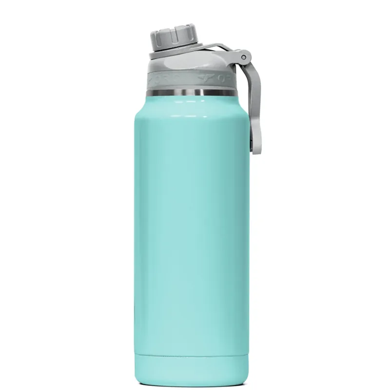 34 Oz. Insulated Vacuum Bottle In Gloss Seafoam/gray