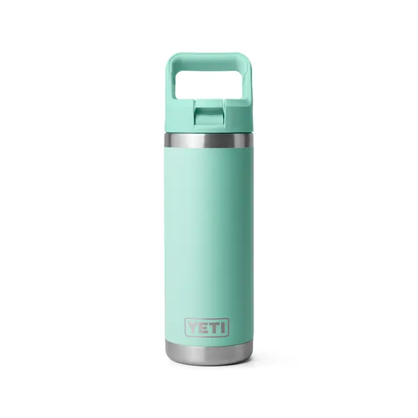 YETI® Rambler® 18 Oz Water Bottle With Color-Matched Straw Cap - Seafoam