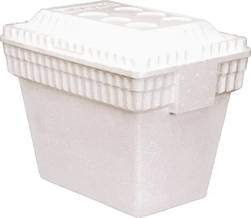 Ice Chest Cooler With Molded Side Carry Handles, Styrofoam, 28 Qt.