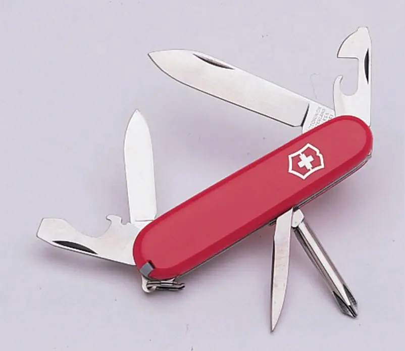Victorinox Tinker Red 420 HC Stainless Steel Multi‑Function Pocket Knife – 3‑4 In.