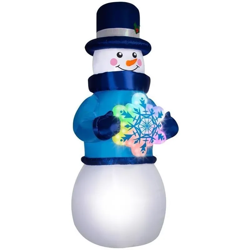 Gemmy 12‑Foot Airblown LED Snowman With Rainbow Lightshow