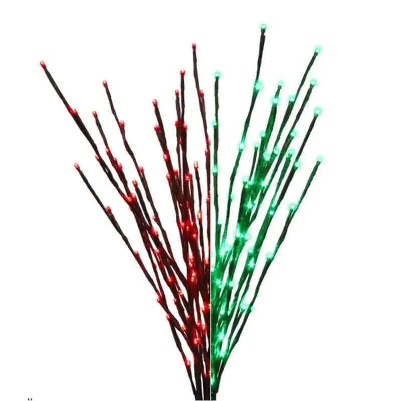 Celebrations 32‑Inch LED Pathway Light – Green/Red Color‑Change Burst