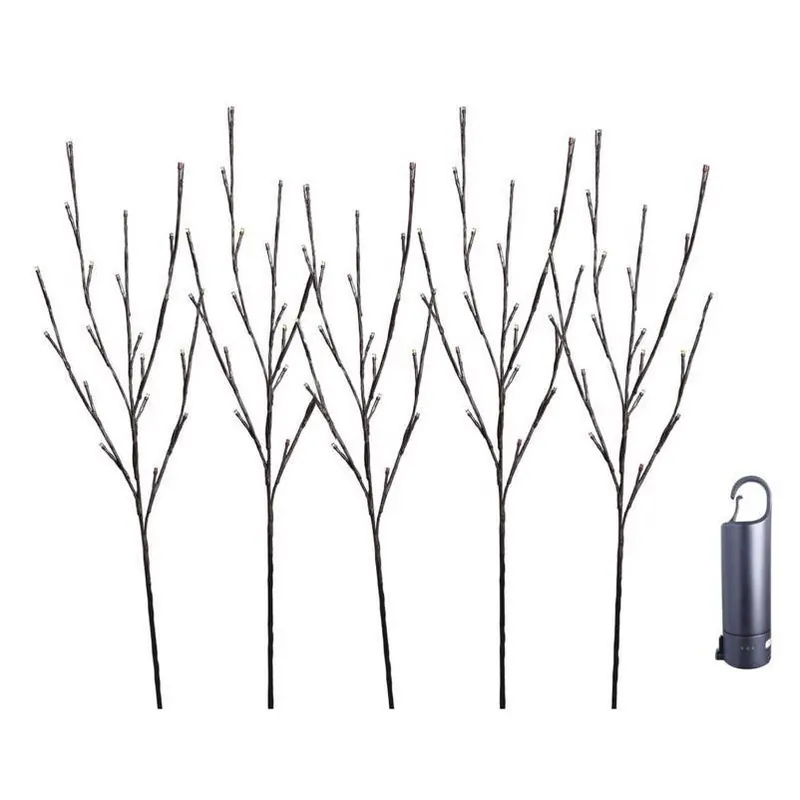 Celebrations Platinum 30‑Inch Rechargeable LED Garden Stake – Multi‑Color Twig Lights (Pack Of 5)