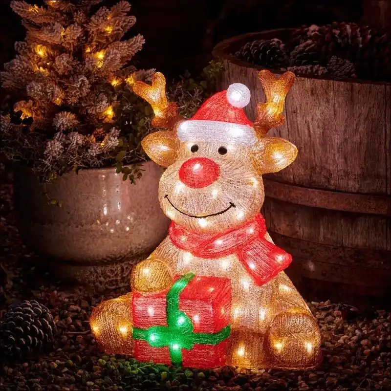 Lumineo LED Reindeer Yard Light – 18‑Inch Cool White