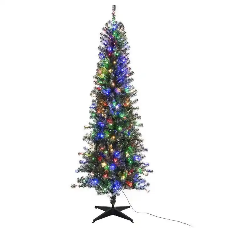 7 Ft. Pencil Led 250 Count Vintage Color Changing Christmas Tree
