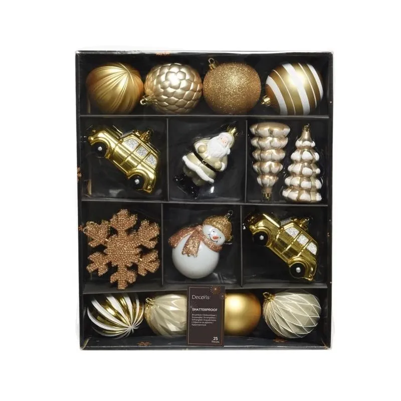 Decoris Gold Shatterproof Figurine – 25‑Piece Decorative Set