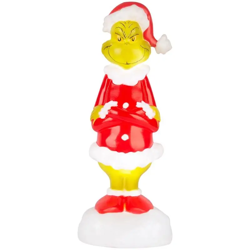 Gemmy Grinch Lighted Blow Mold Figurine 14.1732 Inches