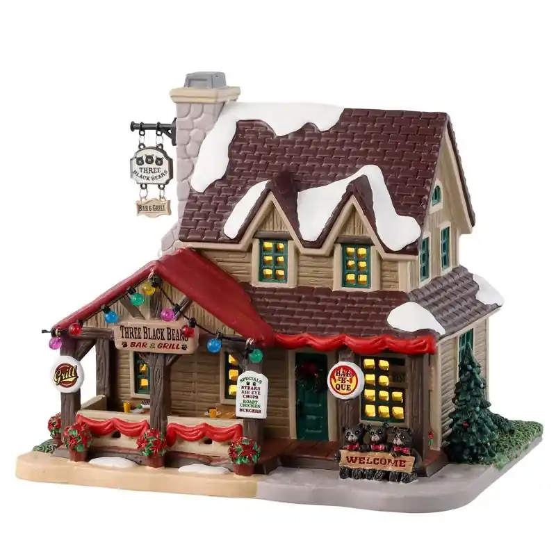Lemax Three Bears Bar And Grill Christmas Village 35078