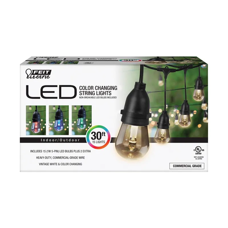 30 Ft Color Changing Led String Light Set With Remote Control