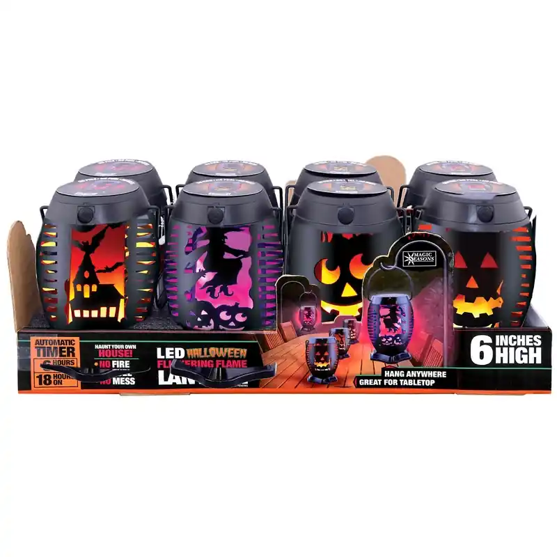 Magic Seasons Halloween Flickering Flame Lantern 1 Pk