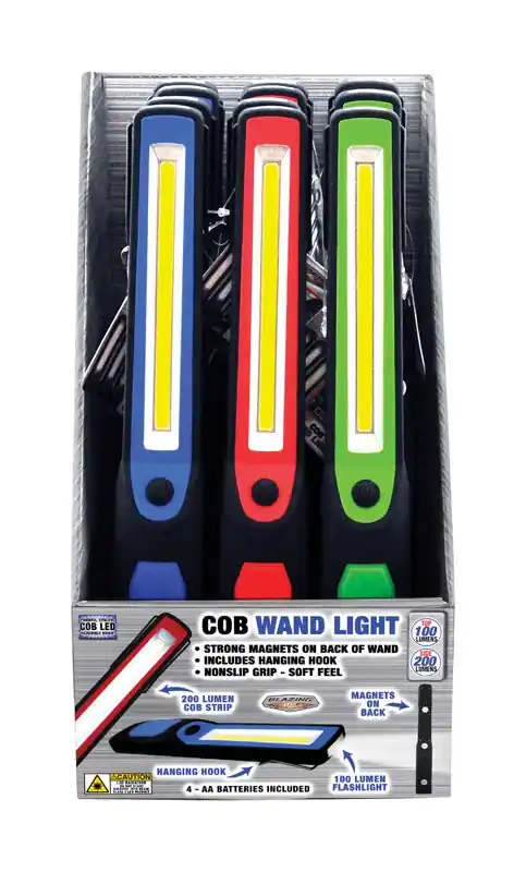 LED Wand Light, 11-In., Assorted Colors, 200 Lumens, 4 AA Batteries