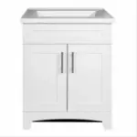 Shaker Vanity Combo, Fashion Grey Finish & White Marble Top, 24 In. Wide