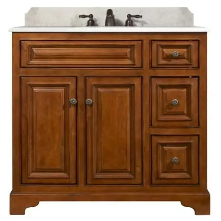Cb3621d Cambrian 36" Maple Wood Vanity Cabinet With 2 Doors And 4 Drawers