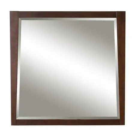Jd3636mr Jayden 36" Framed Bathroom Vanity Mirror In Designer Merlot Finish