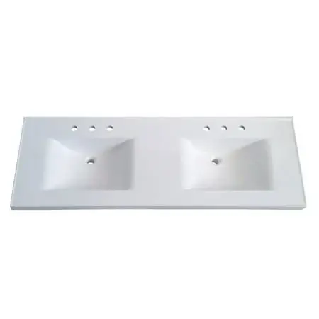 Wb6122d-w Premier 61‘‘ Double Bathroom Vanity Top In White